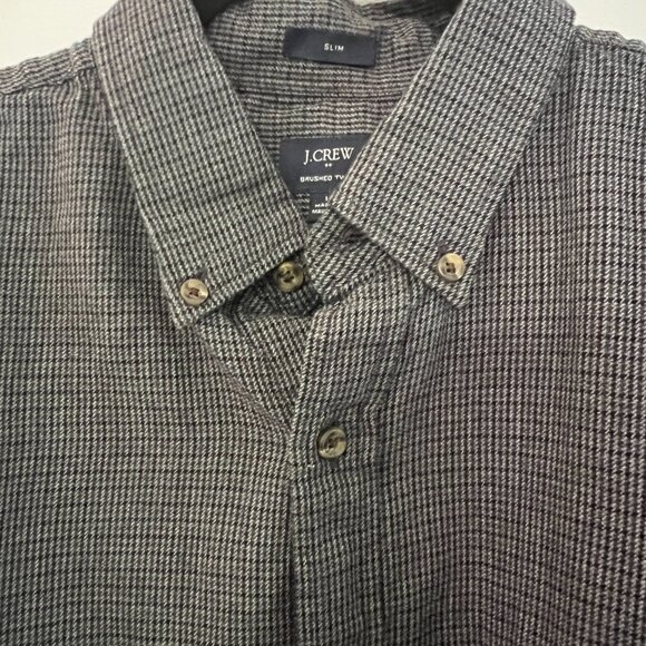 Mens long sleeved rushed twill shirt - Picture 5 of 8